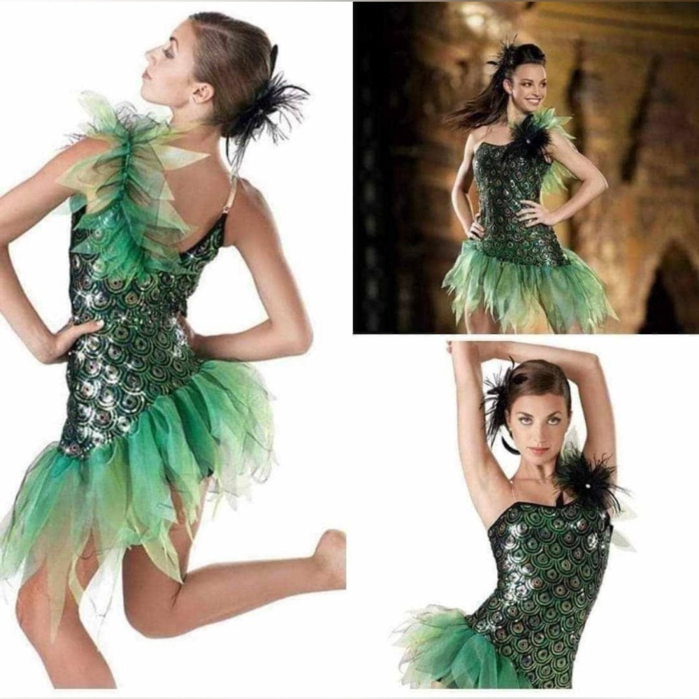 Weissman Green Peacock Tutu Dance Costume